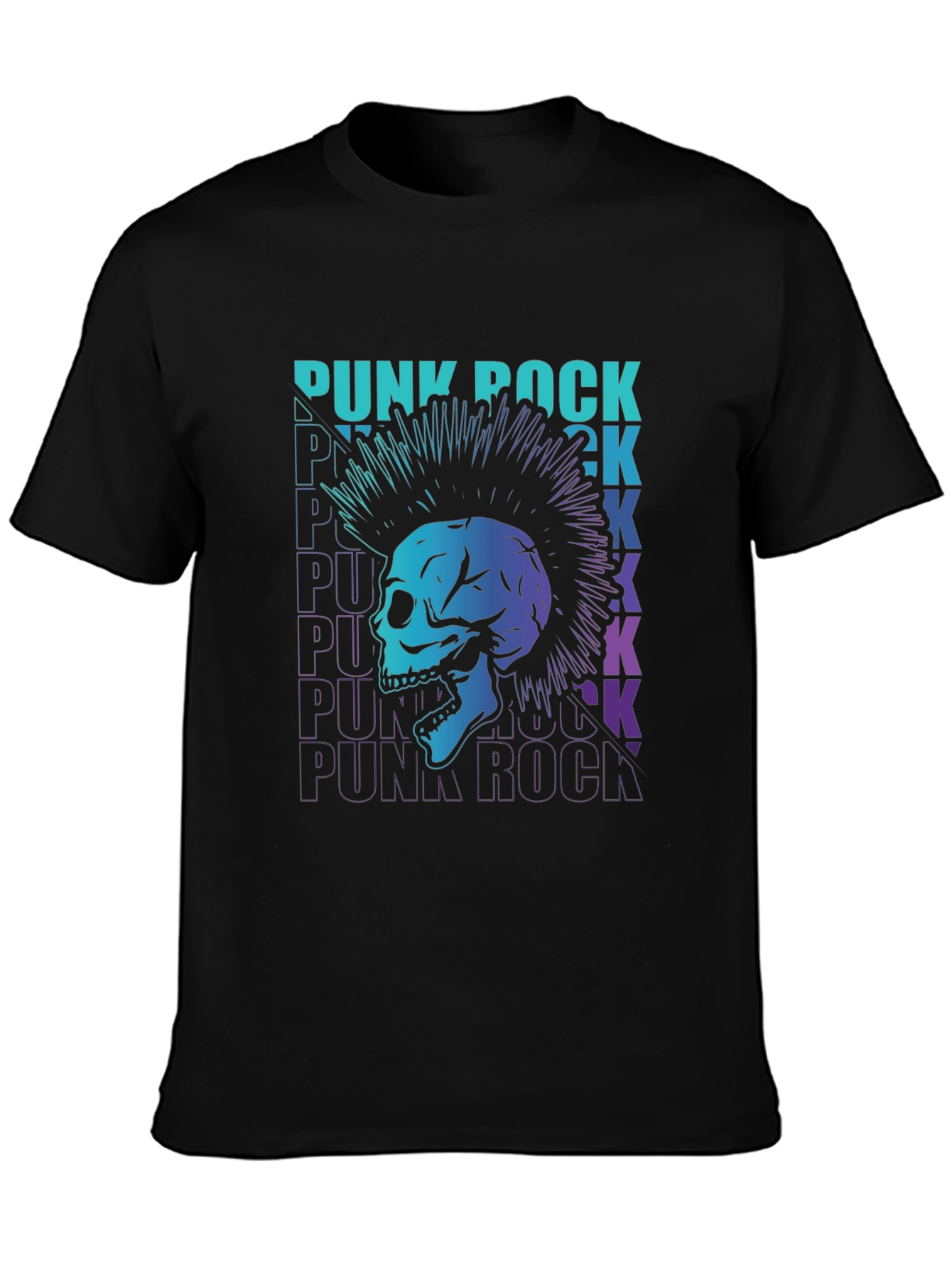Punk Rock Skull Graphic Tee - Edgy Style