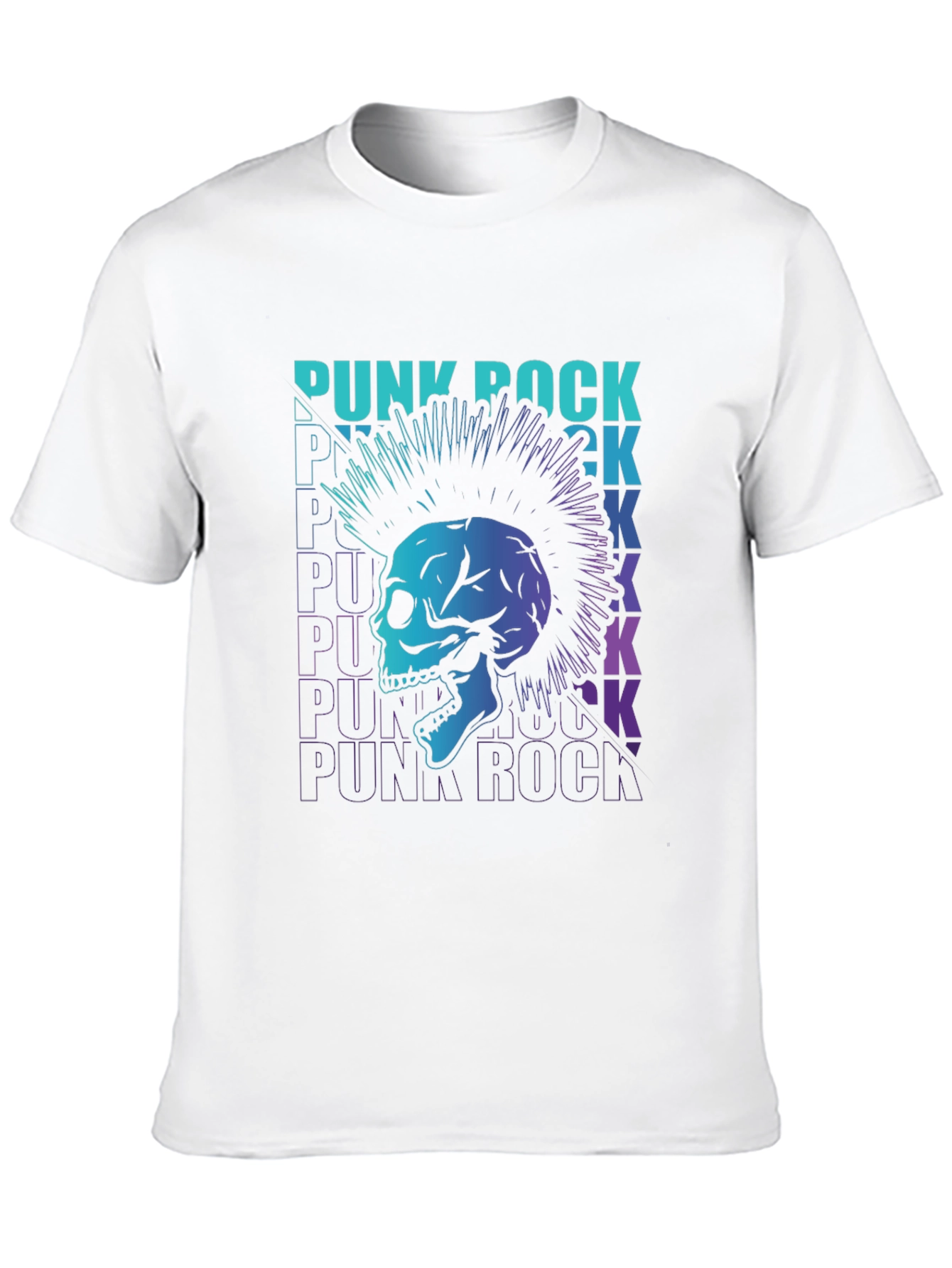 Punk Rock Skull Graphic Tee - Edgy Style
