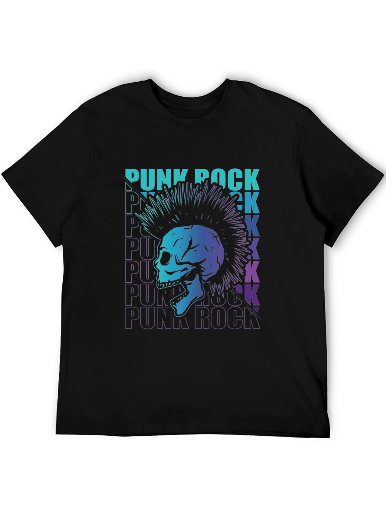 Punk Rock Skull Graphic Tee - Edgy Style