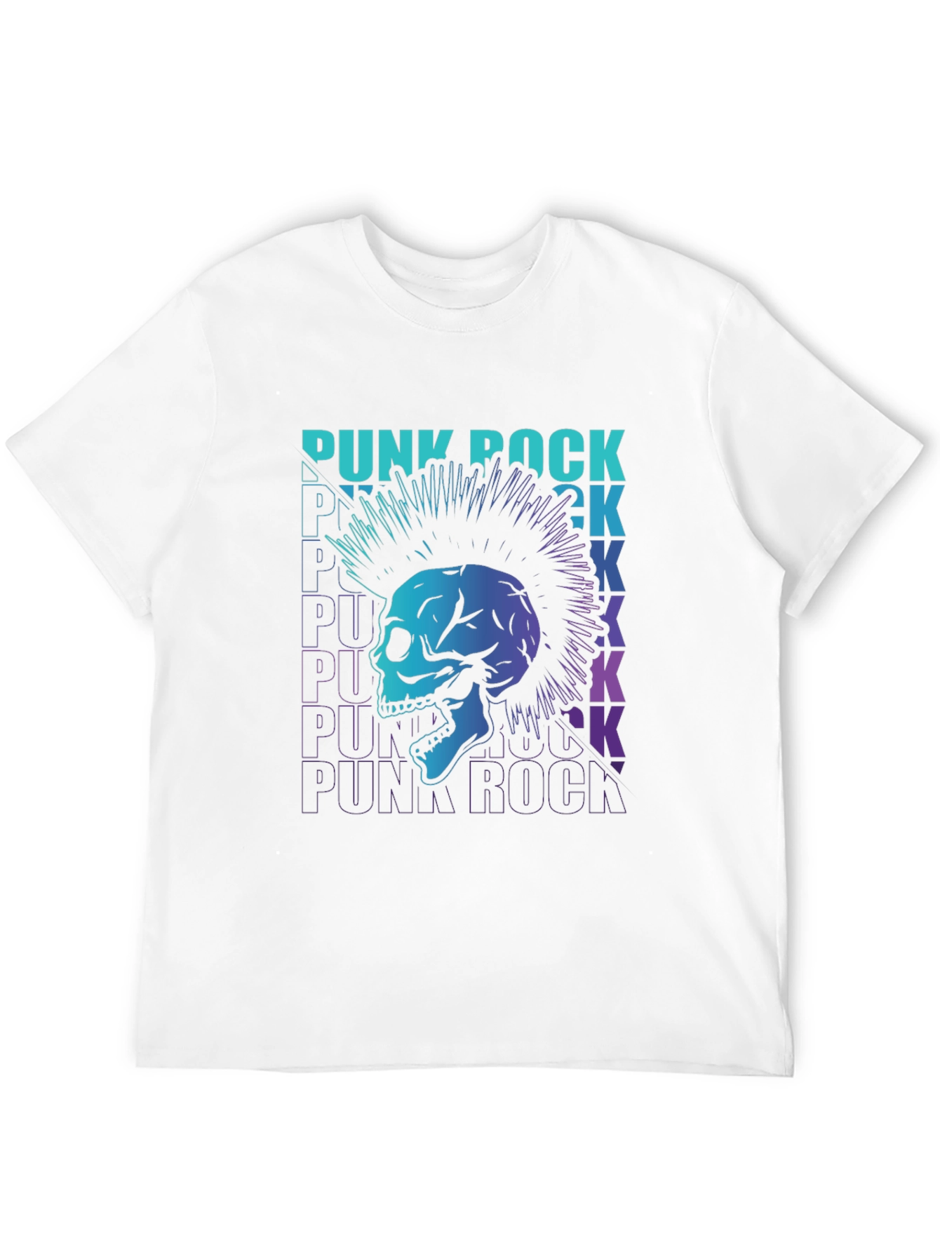 Punk Rock Skull Graphic Tee - Edgy Style