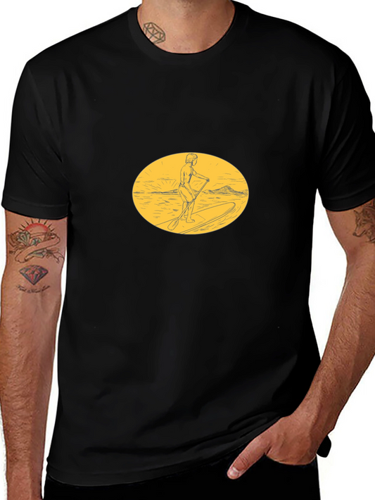 Paddleboarder Graphic Tee - Black