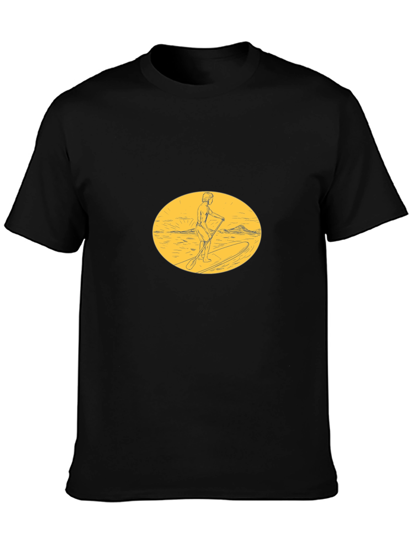 Paddleboarder Graphic Tee - Black
