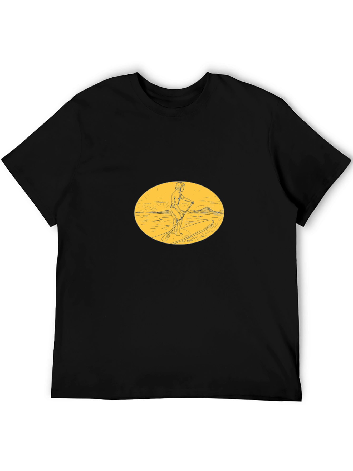 Paddleboarder Graphic Tee - Black