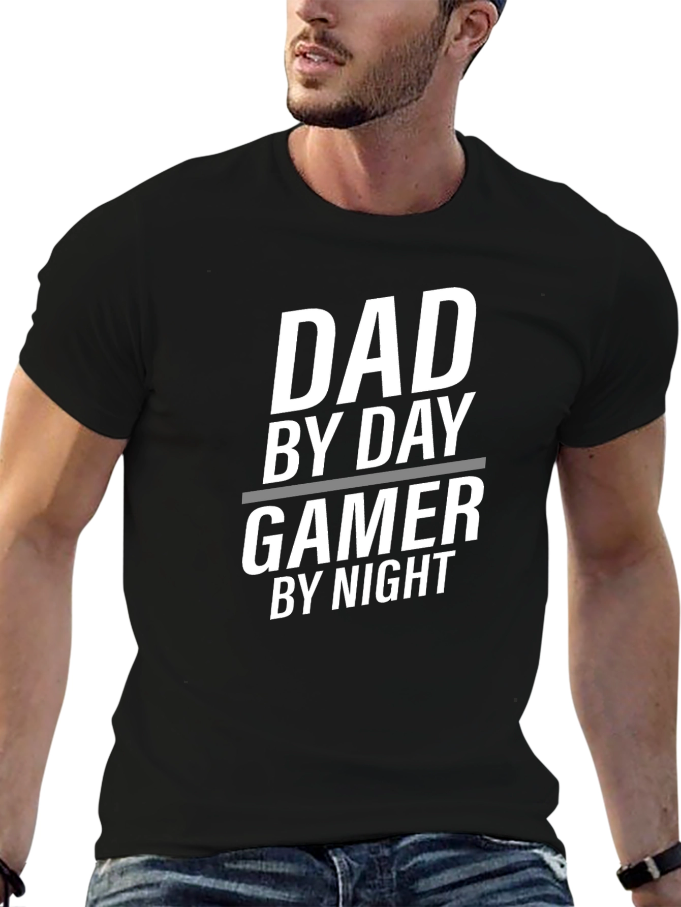 Dad By Day Gamer By Night Graphic Tee