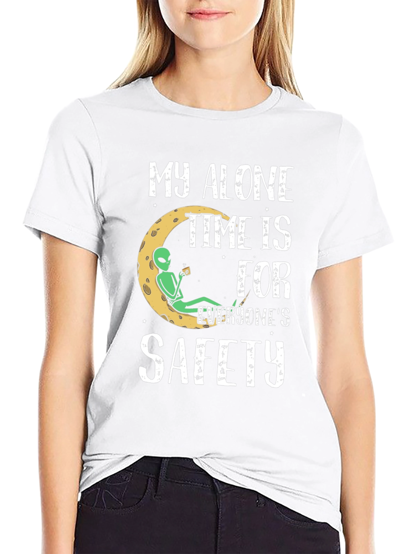 Alone Time Alien Graphic Tee