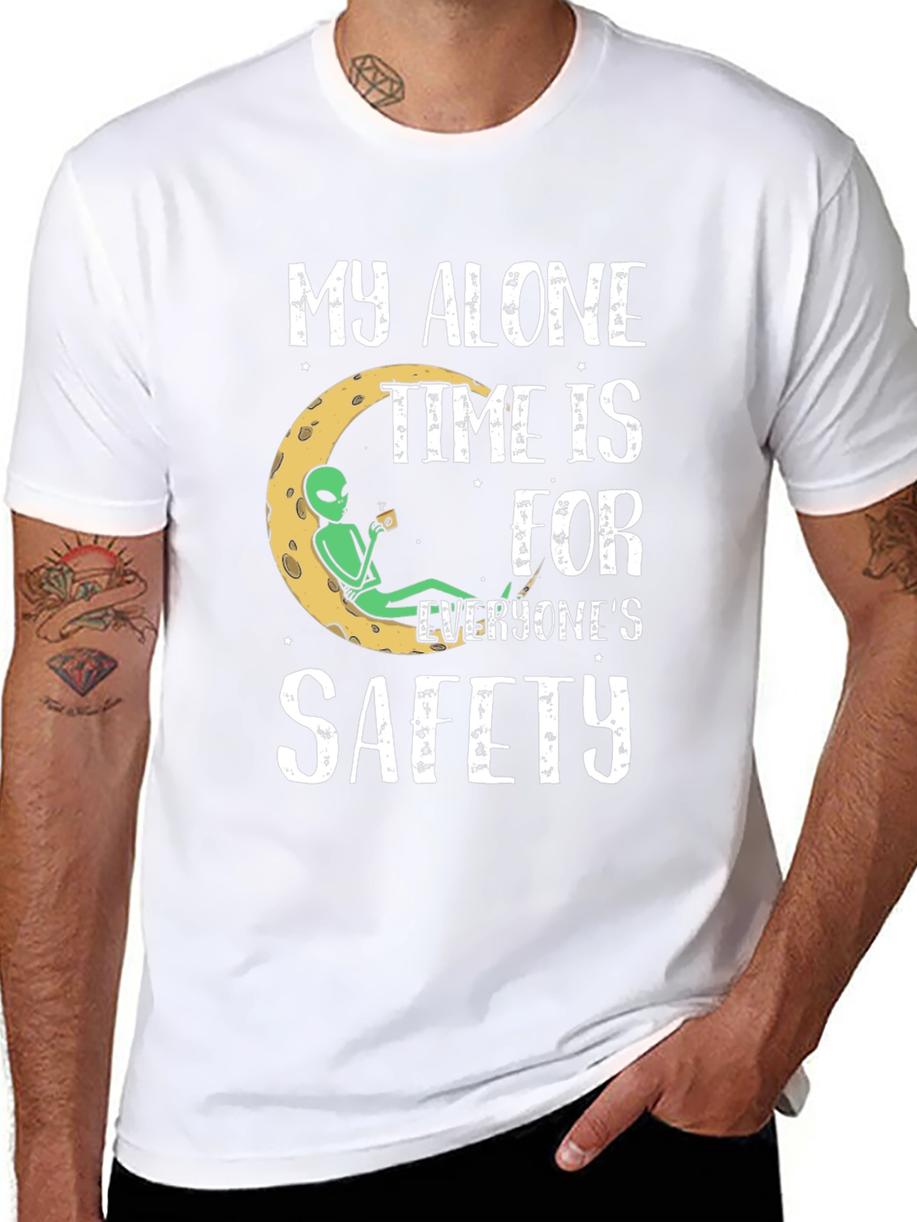 Alone Time Alien Graphic Tee