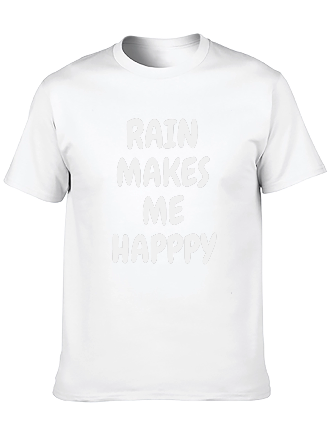 Rain Makes Me Happy Graphic Tee - Black