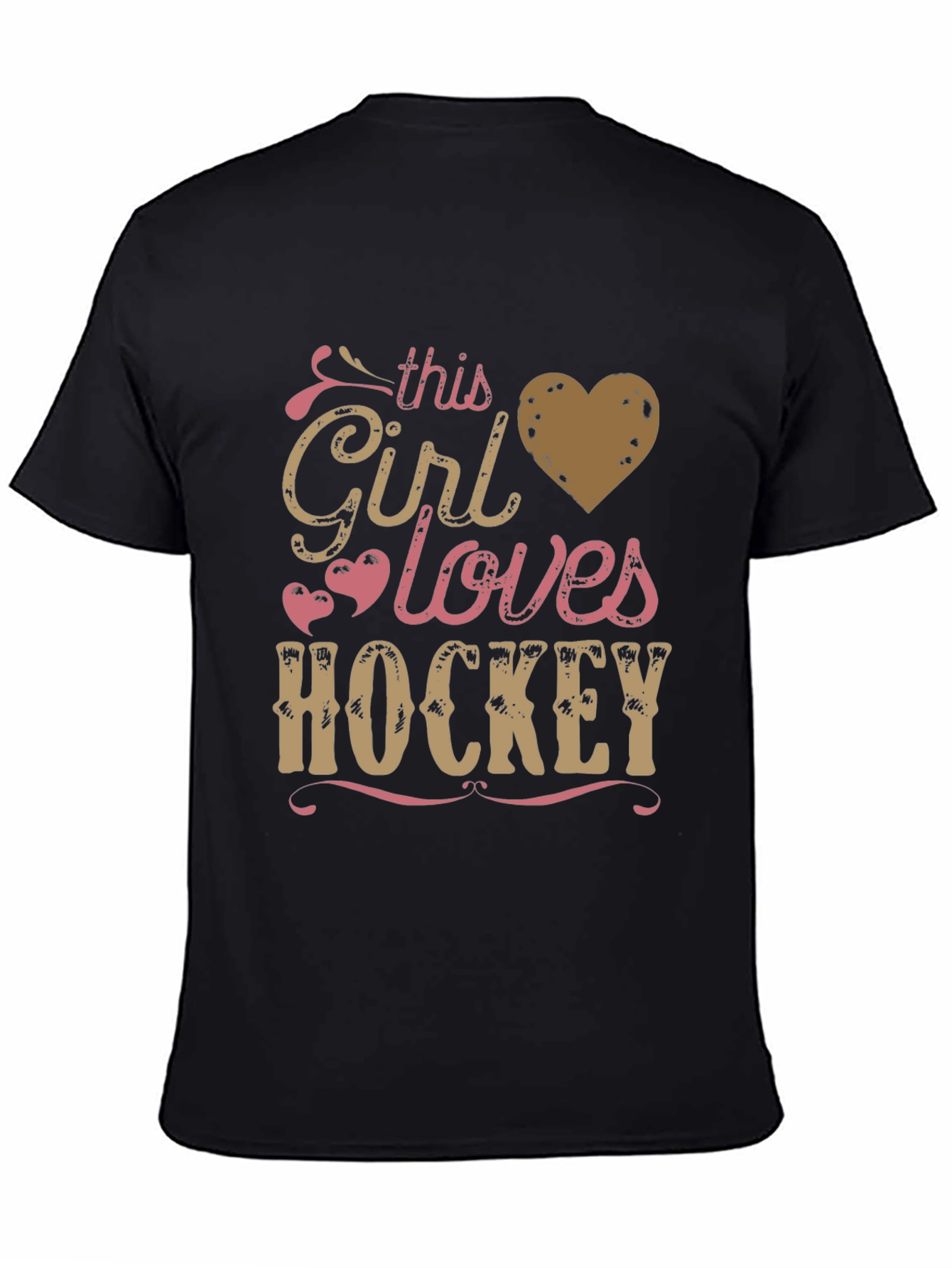 This Girl Loves Hockey Graphic T-Shirt