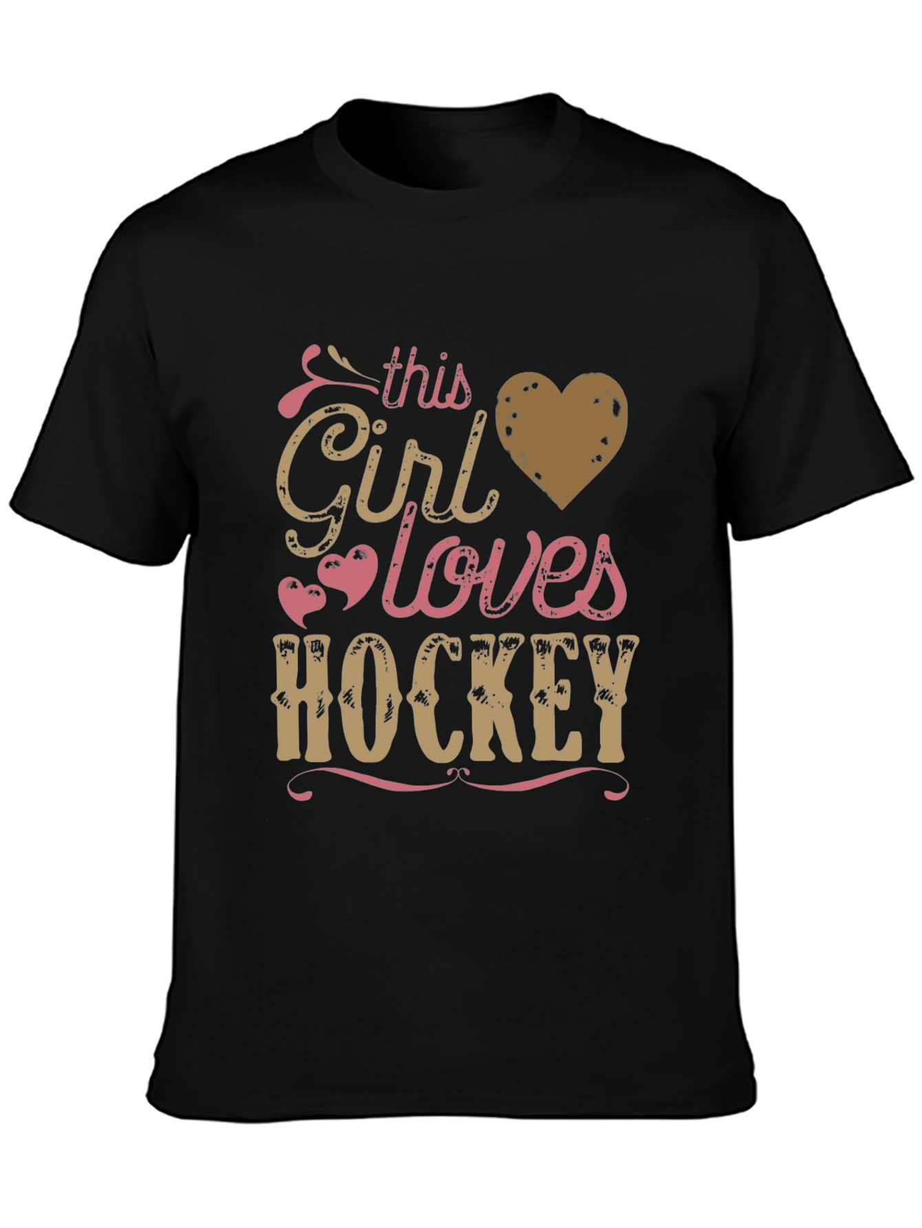 This Girl Loves Hockey Graphic T-Shirt