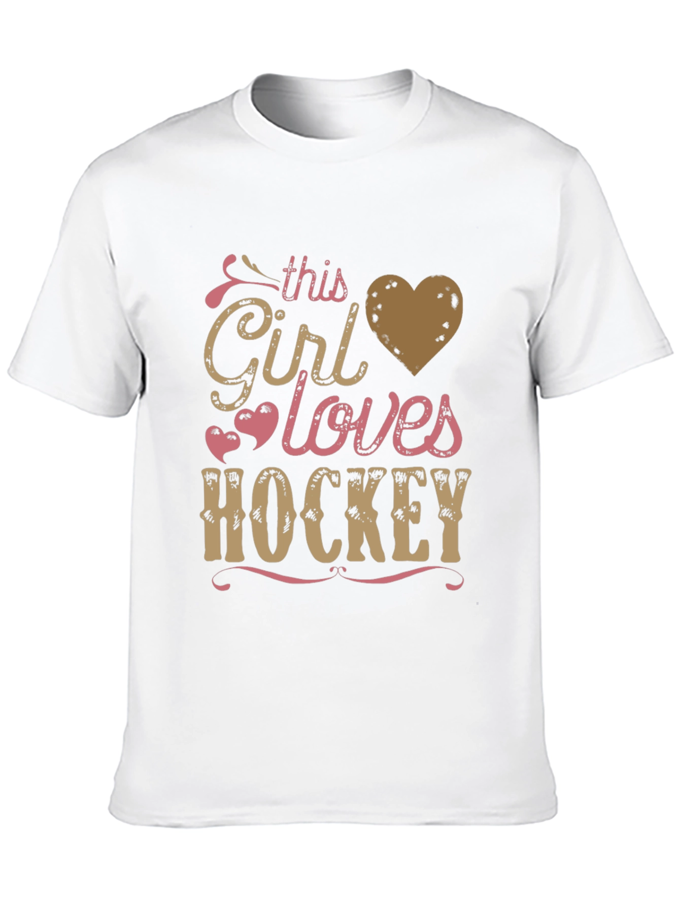 This Girl Loves Hockey Graphic T-Shirt
