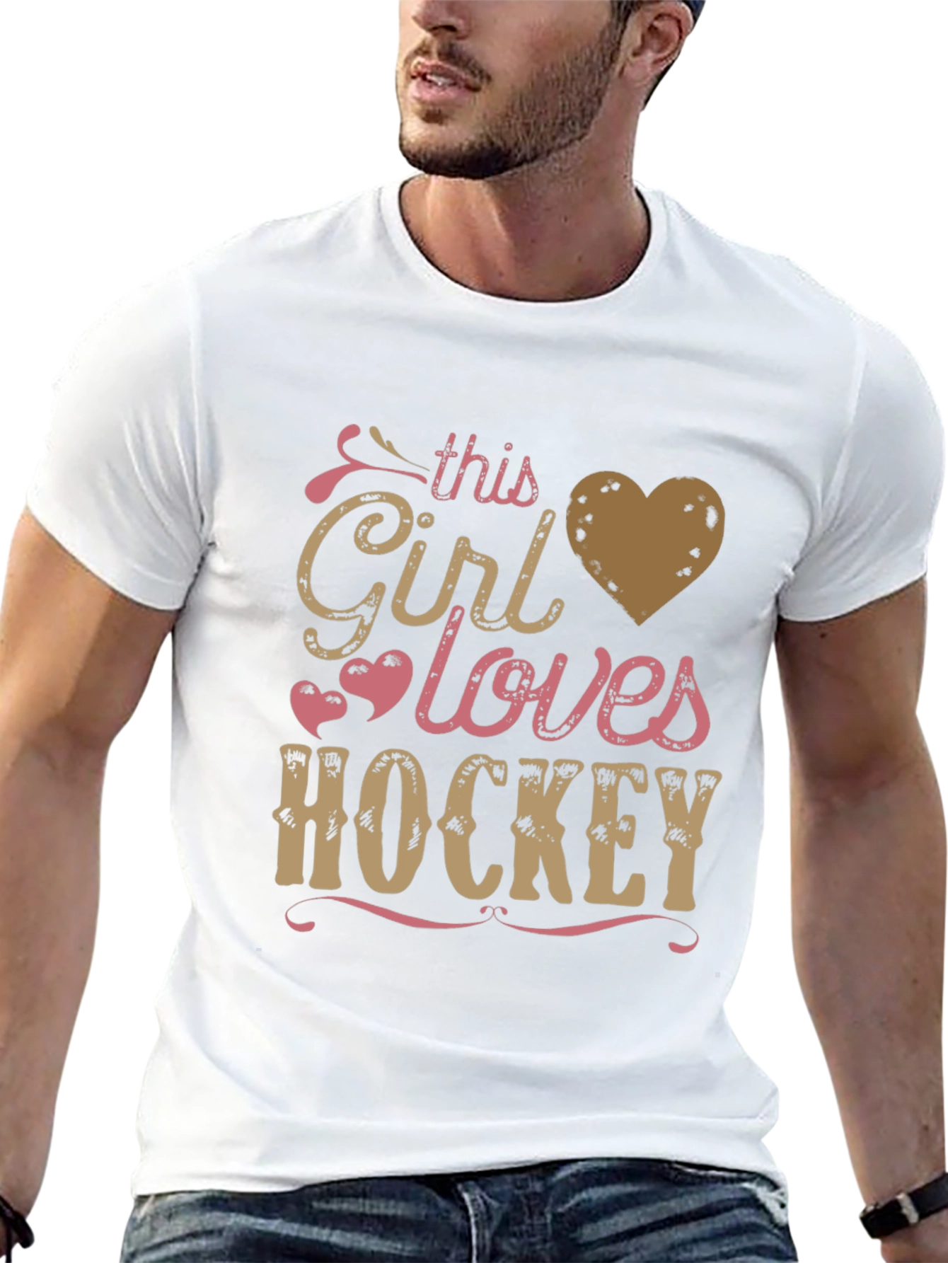 This Girl Loves Hockey Graphic T-Shirt