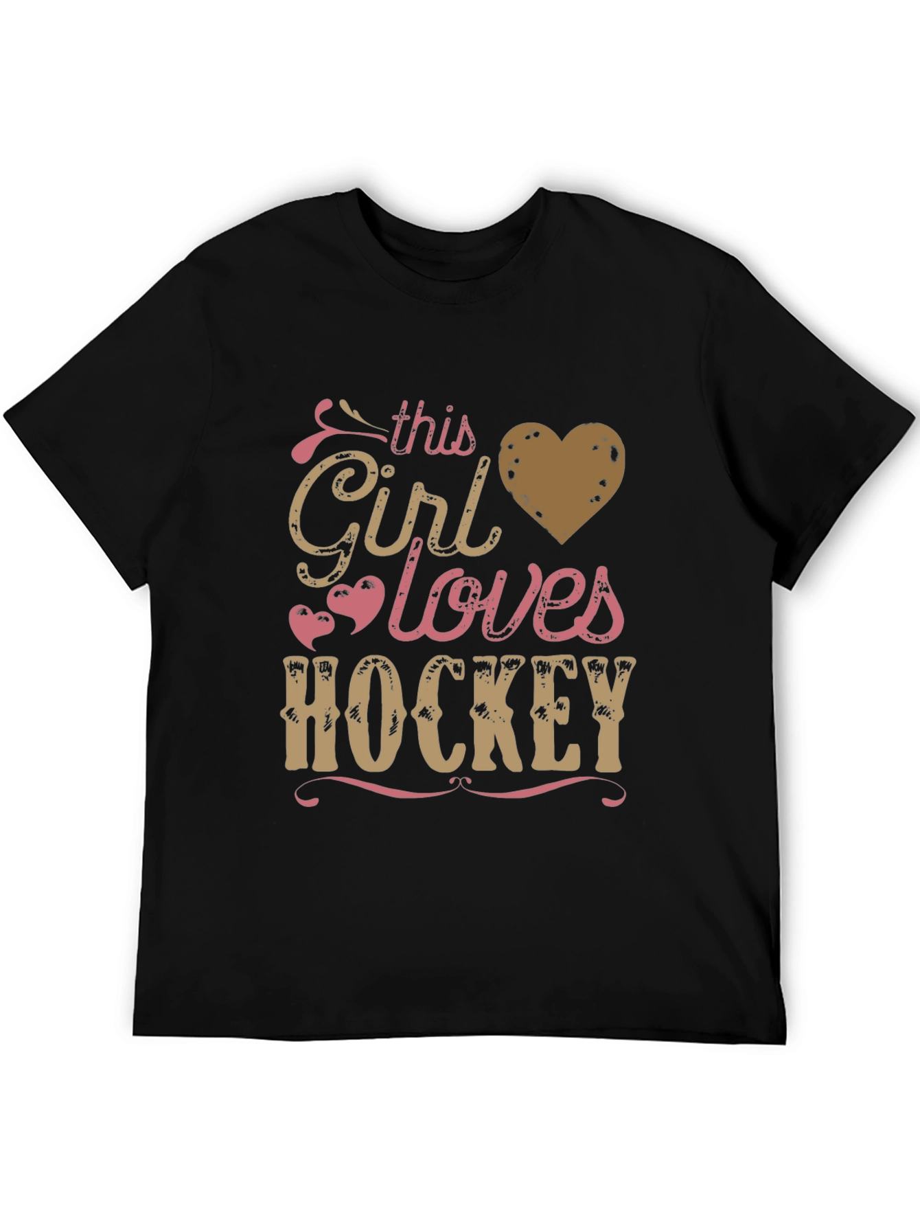 This Girl Loves Hockey Graphic T-Shirt