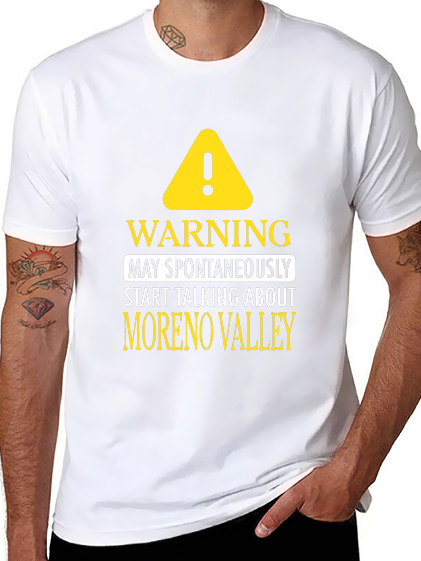 Moreno Valley Talking Warning Black T-Shirt