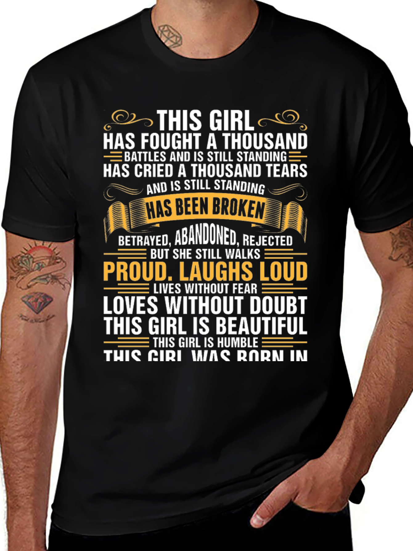 Resilient Girl Graphic T-Shirt - Inspirational Tee