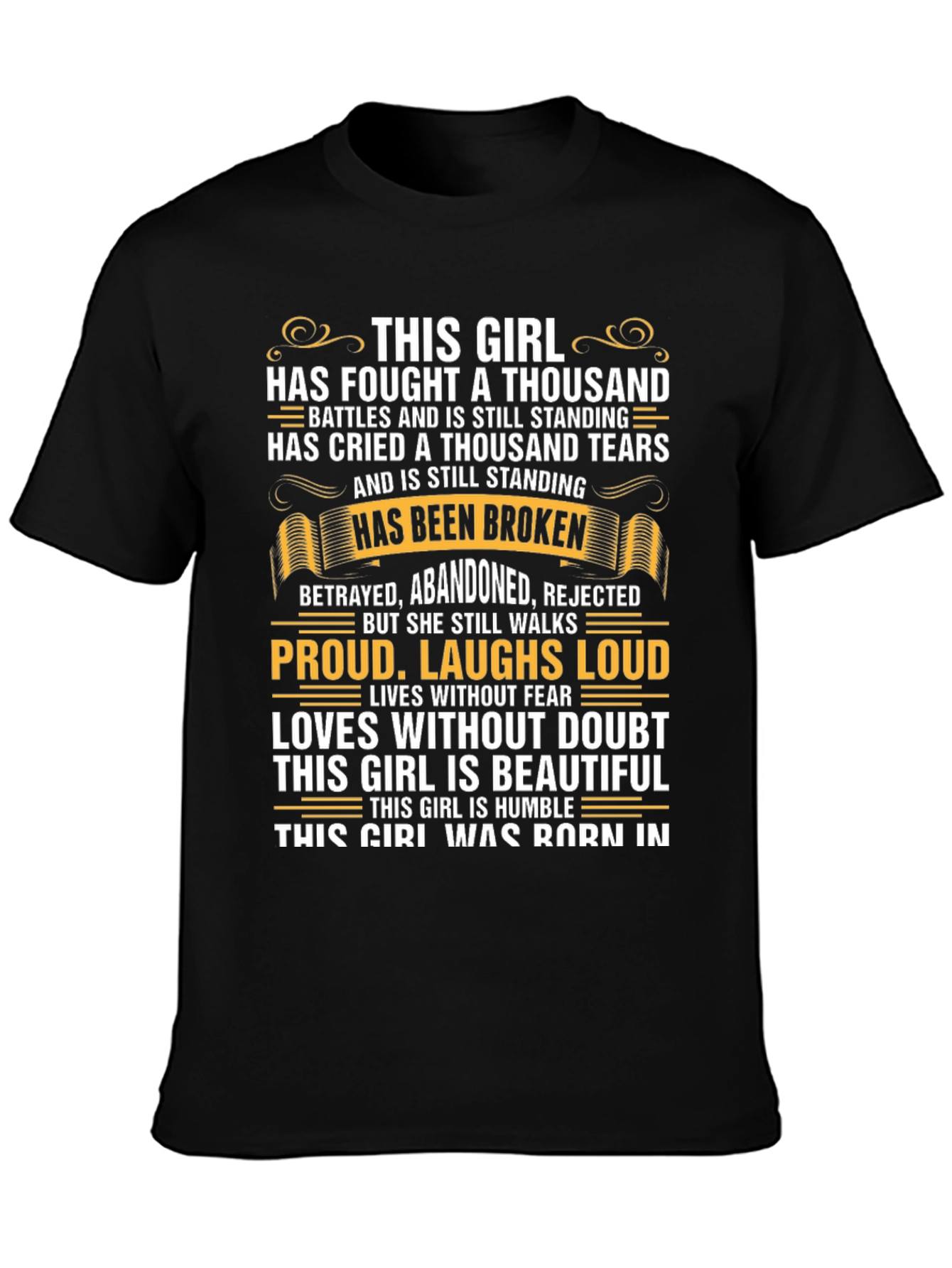 Resilient Girl Graphic T-Shirt - Inspirational Tee