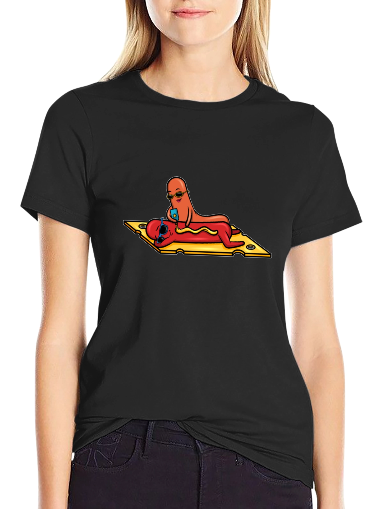 Hot Dog Selfie T-Shirt - Funny Foodie Tee