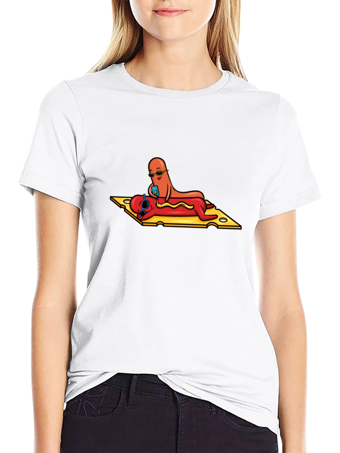 Hot Dog Selfie T-Shirt - Funny Foodie Tee