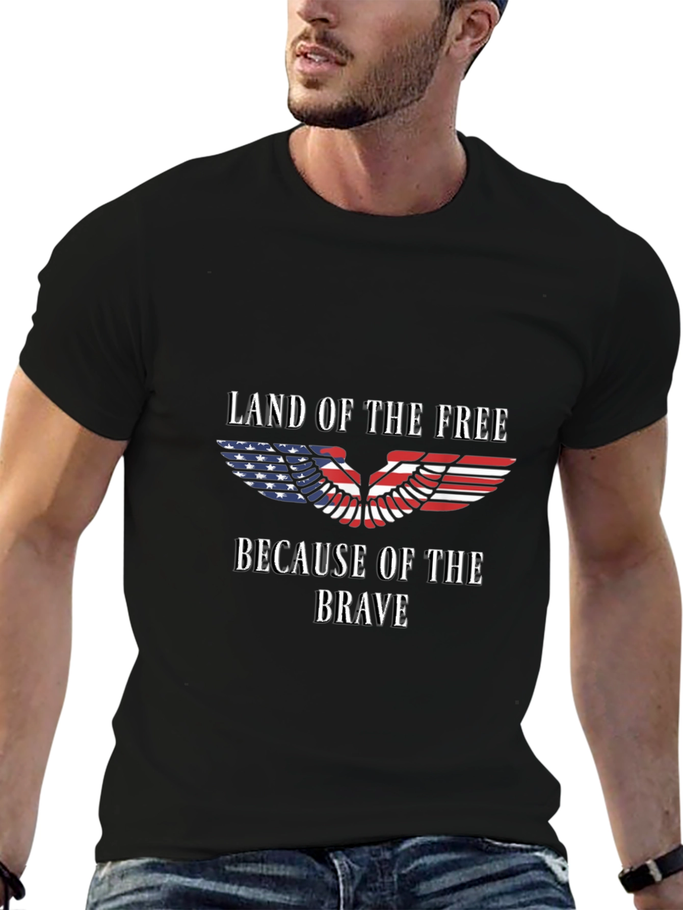Patriotic Land of the Free Graphic Tee
