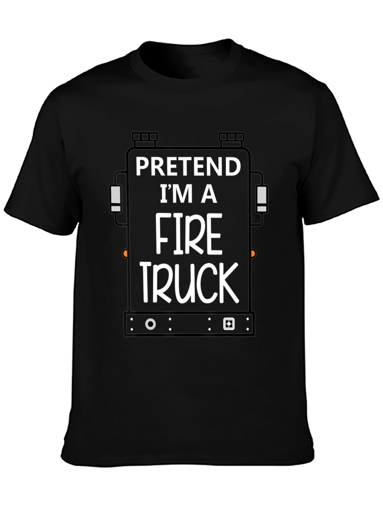 Pretend Im a Fire Truck Black T-Shirt