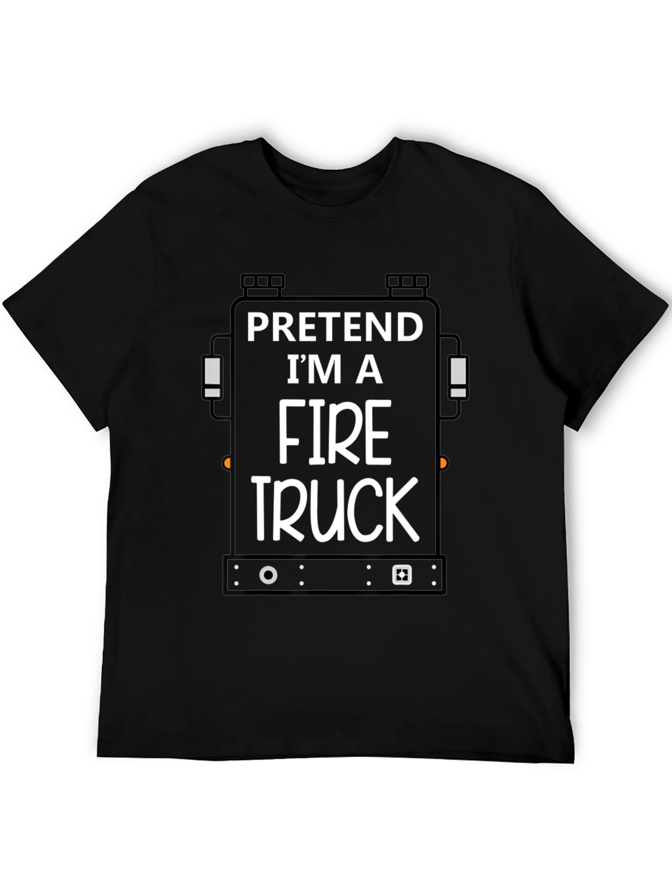 Pretend Im a Fire Truck Black T-Shirt