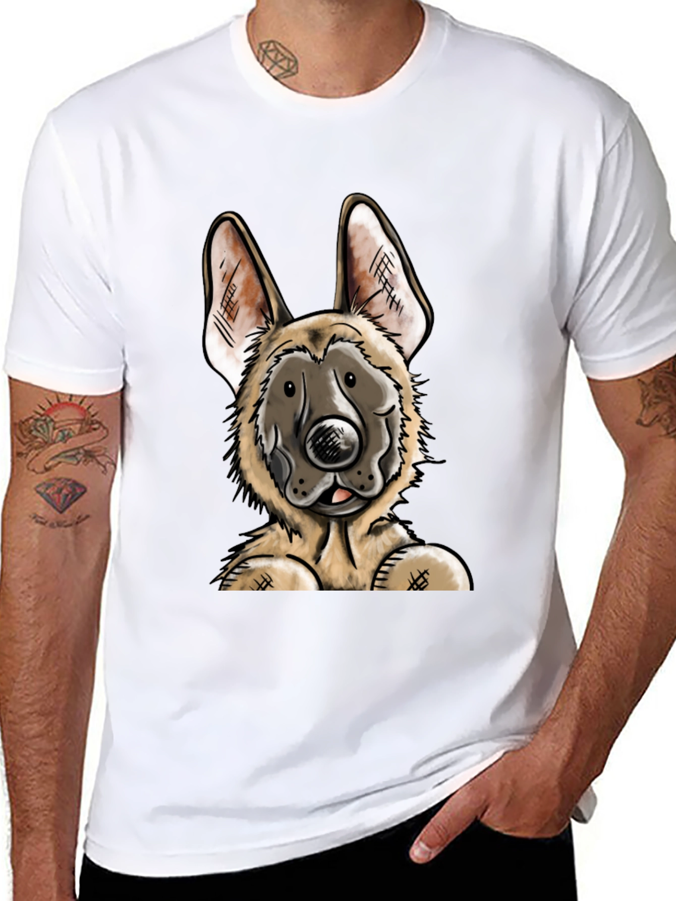 German Shepherd Dog Graphic T-Shirt