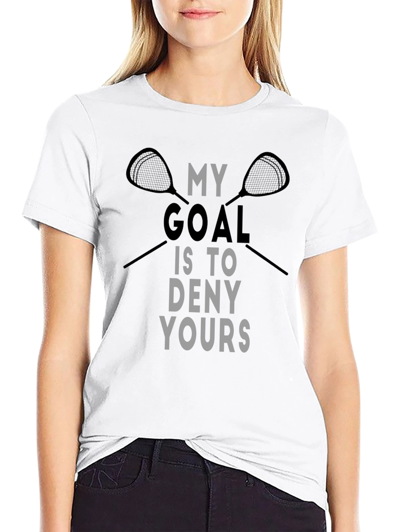 Lacrosse Goal T-Shirt - Deny Yours