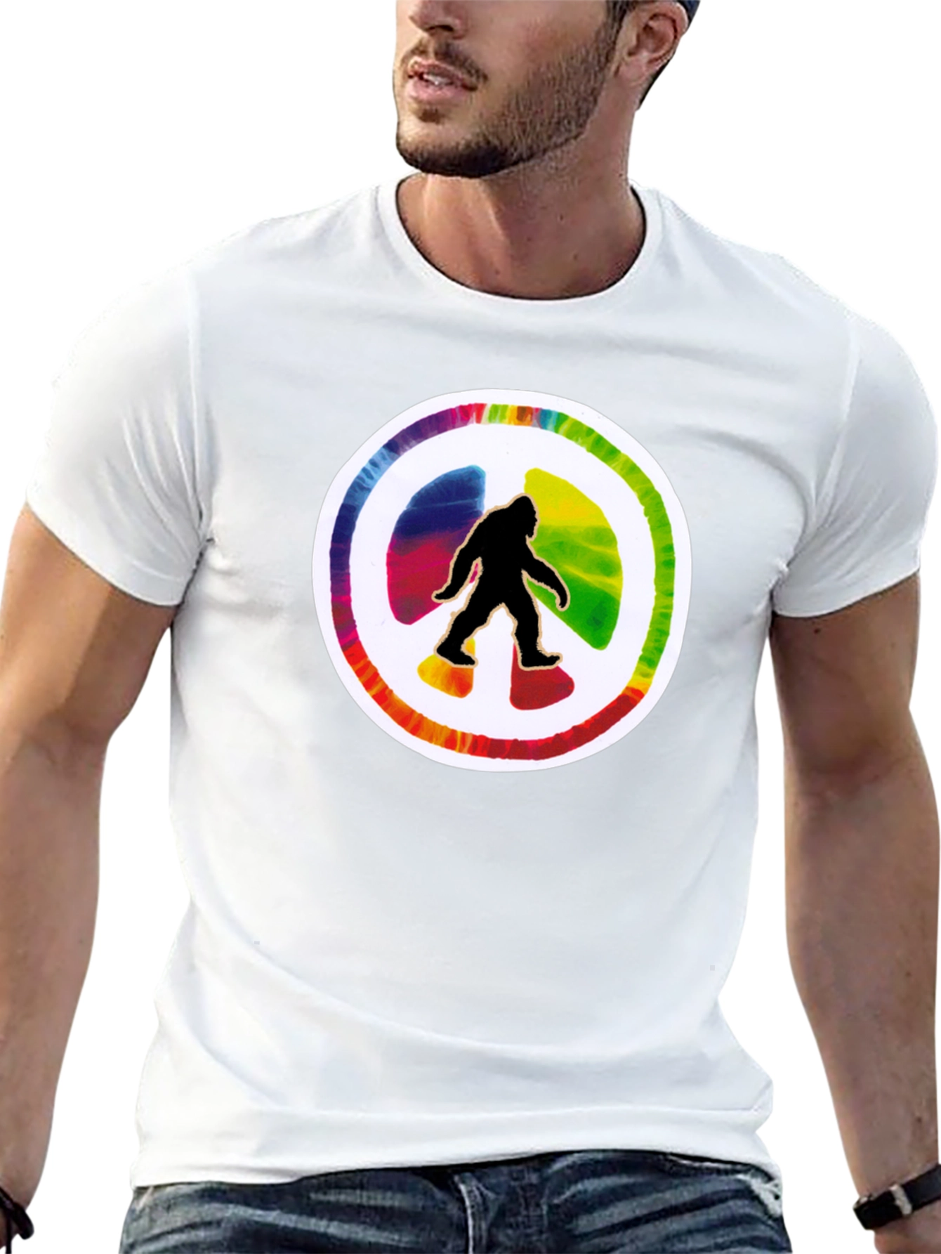 Peace Bigfoot Tie Dye Graphic Tee