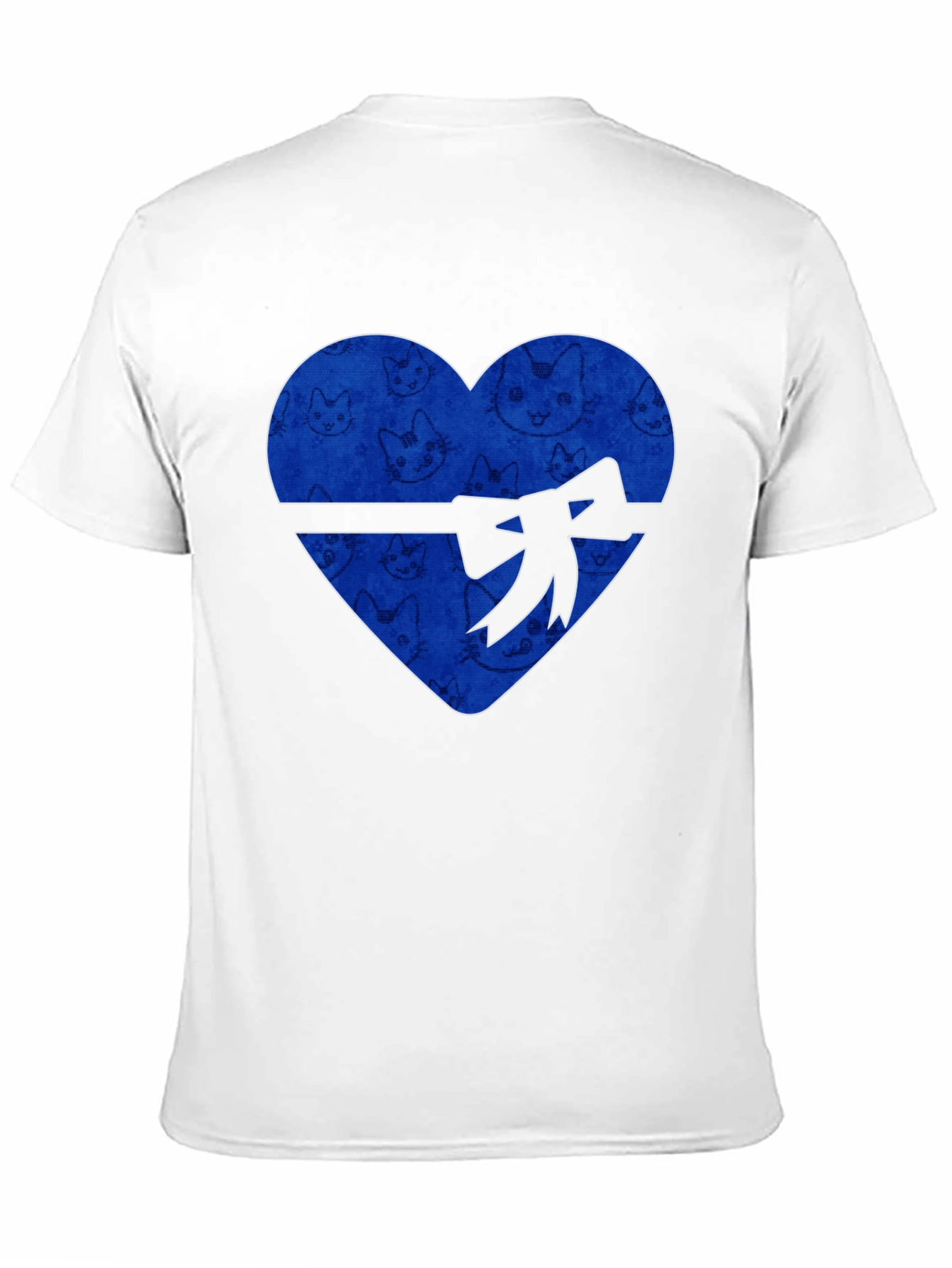 Heart Cat Print T-Shirt