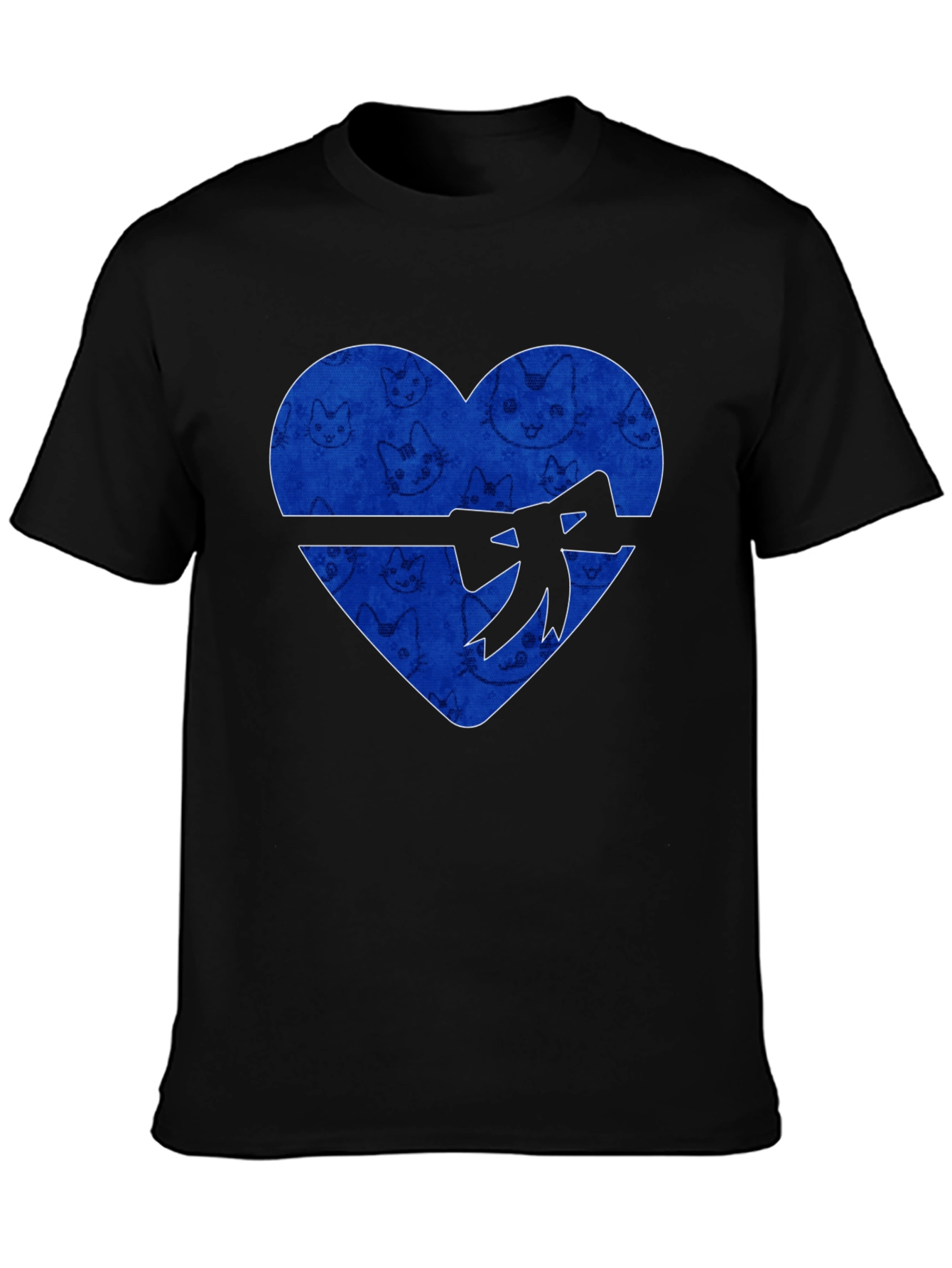 Heart Cat Print T-Shirt