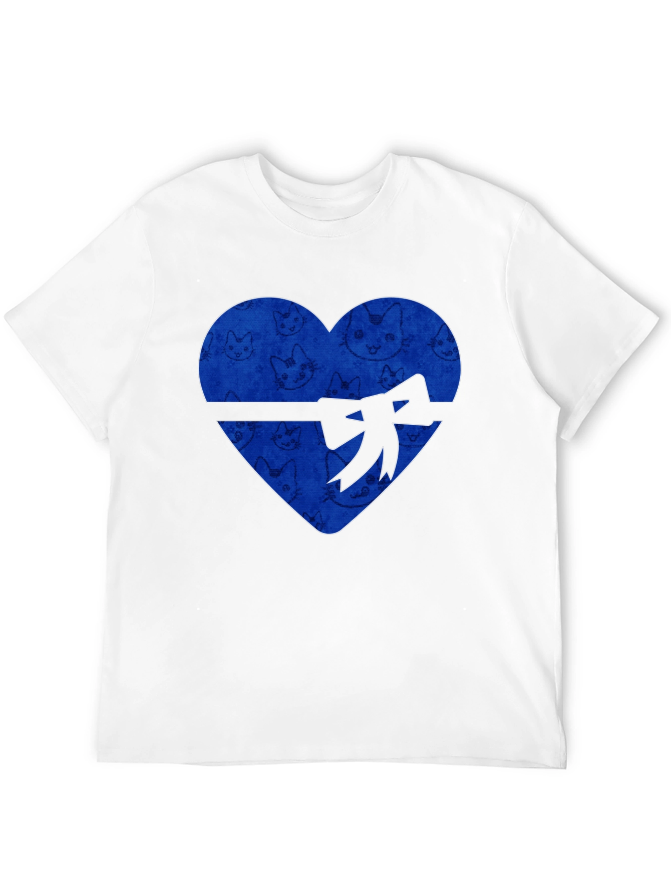 Heart Cat Print T-Shirt