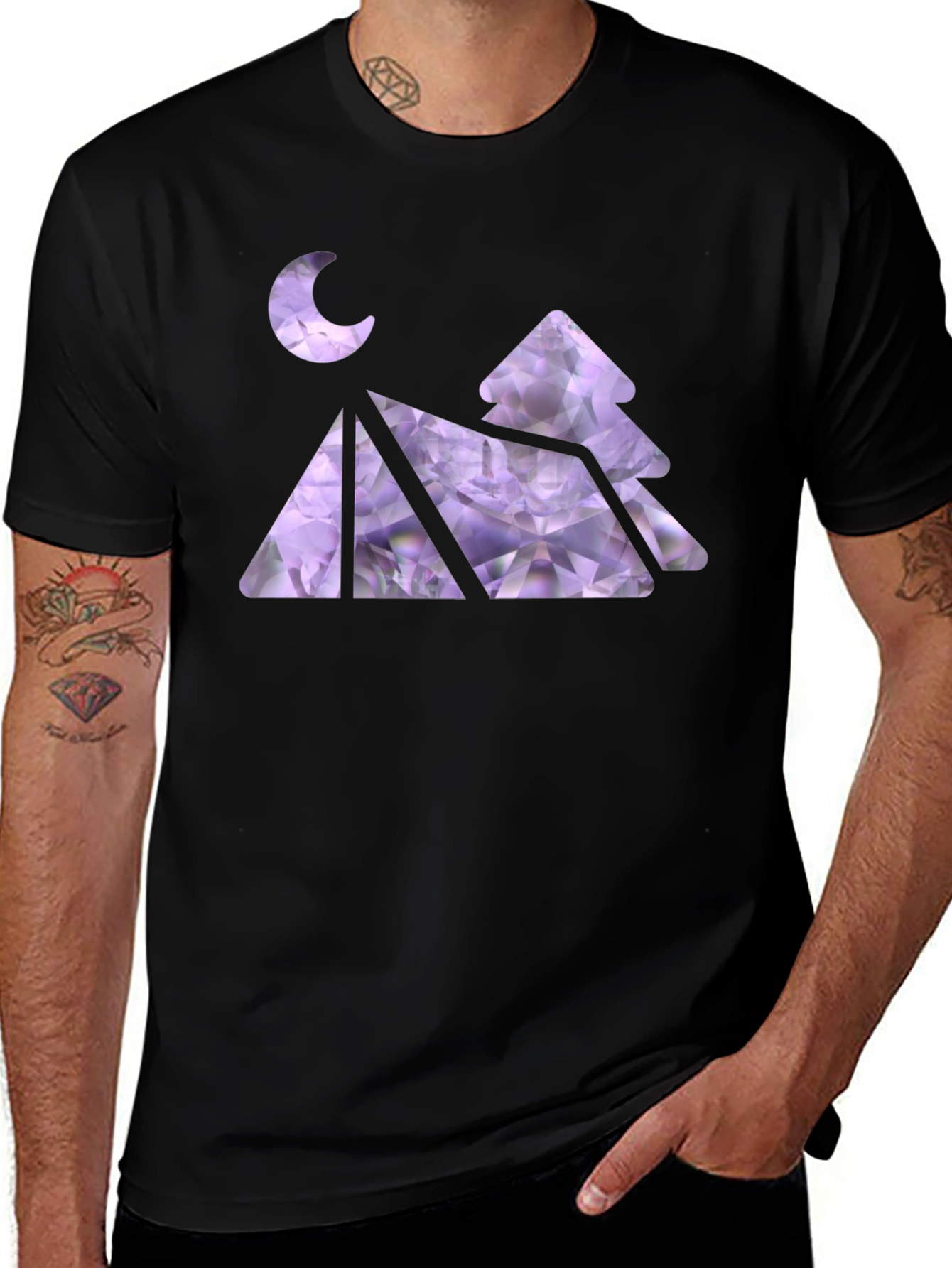 Camping Tent Moon Tree T-Shirt