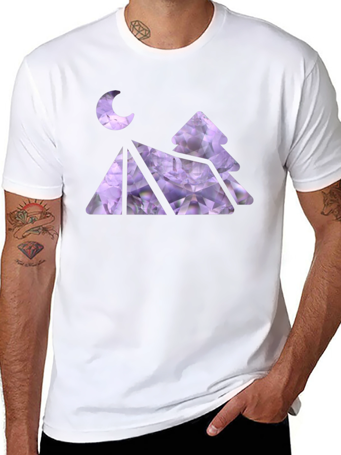 Camping Tent Moon Tree T-Shirt