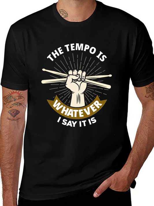 Tempo Drummer T-Shirt - Music Lover Tee