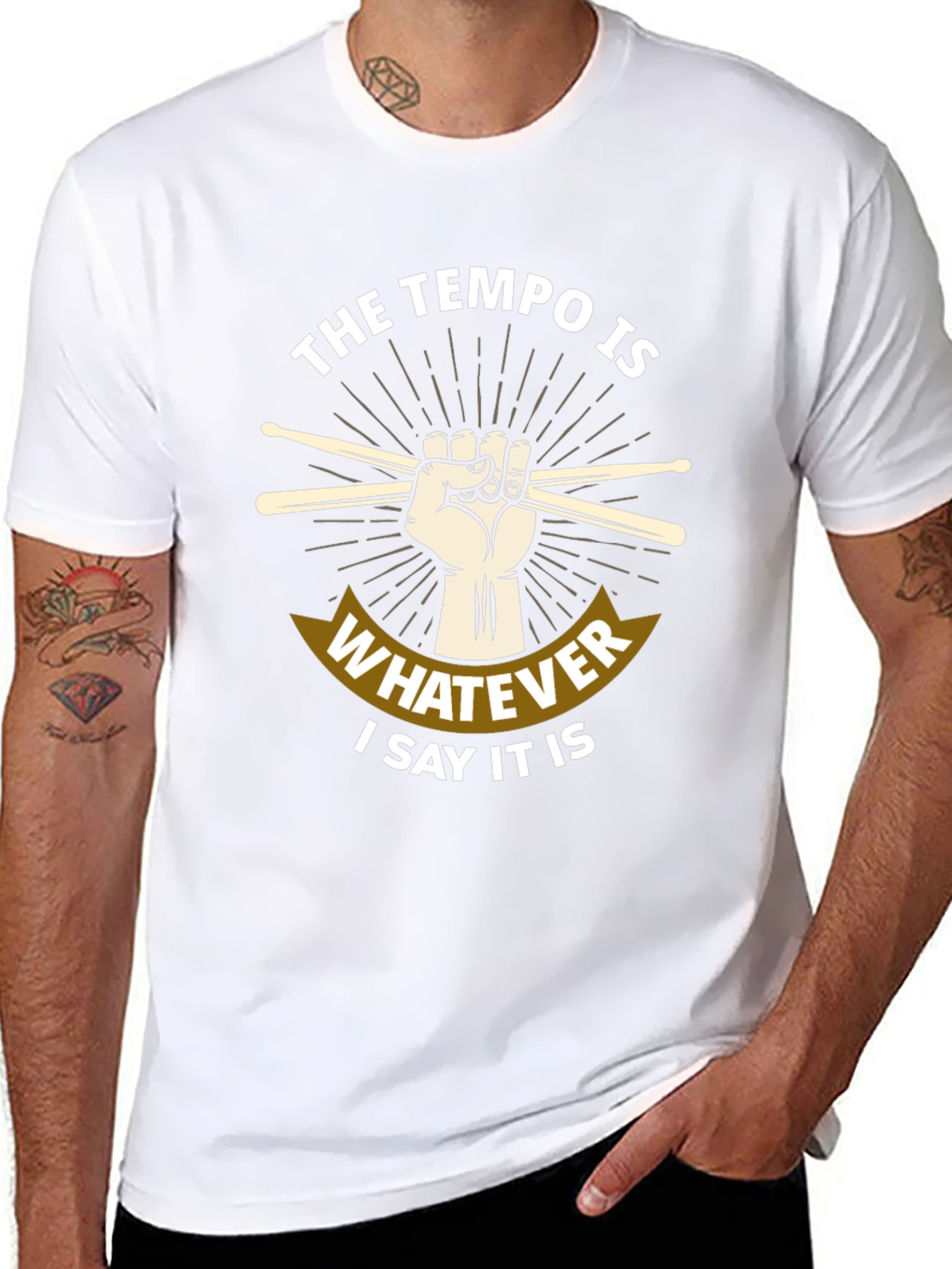 Tempo Drummer T-Shirt - Music Lover Tee