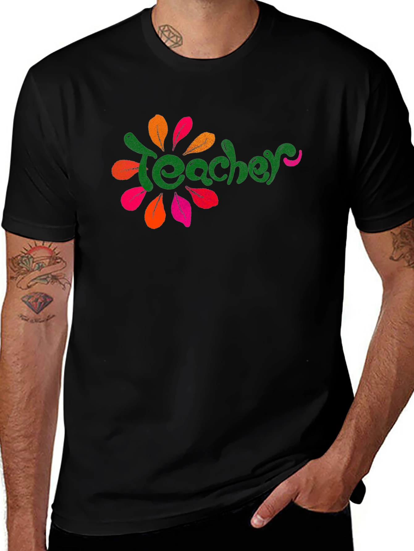 Teacher Flower Graphic Tee - Unique Style
