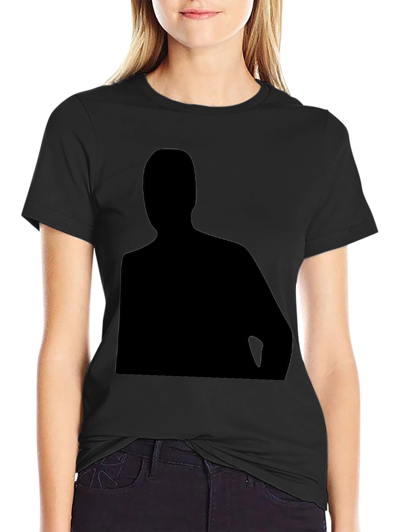 Silhouette Graphic Black T-Shirt - Mens Casual Tee