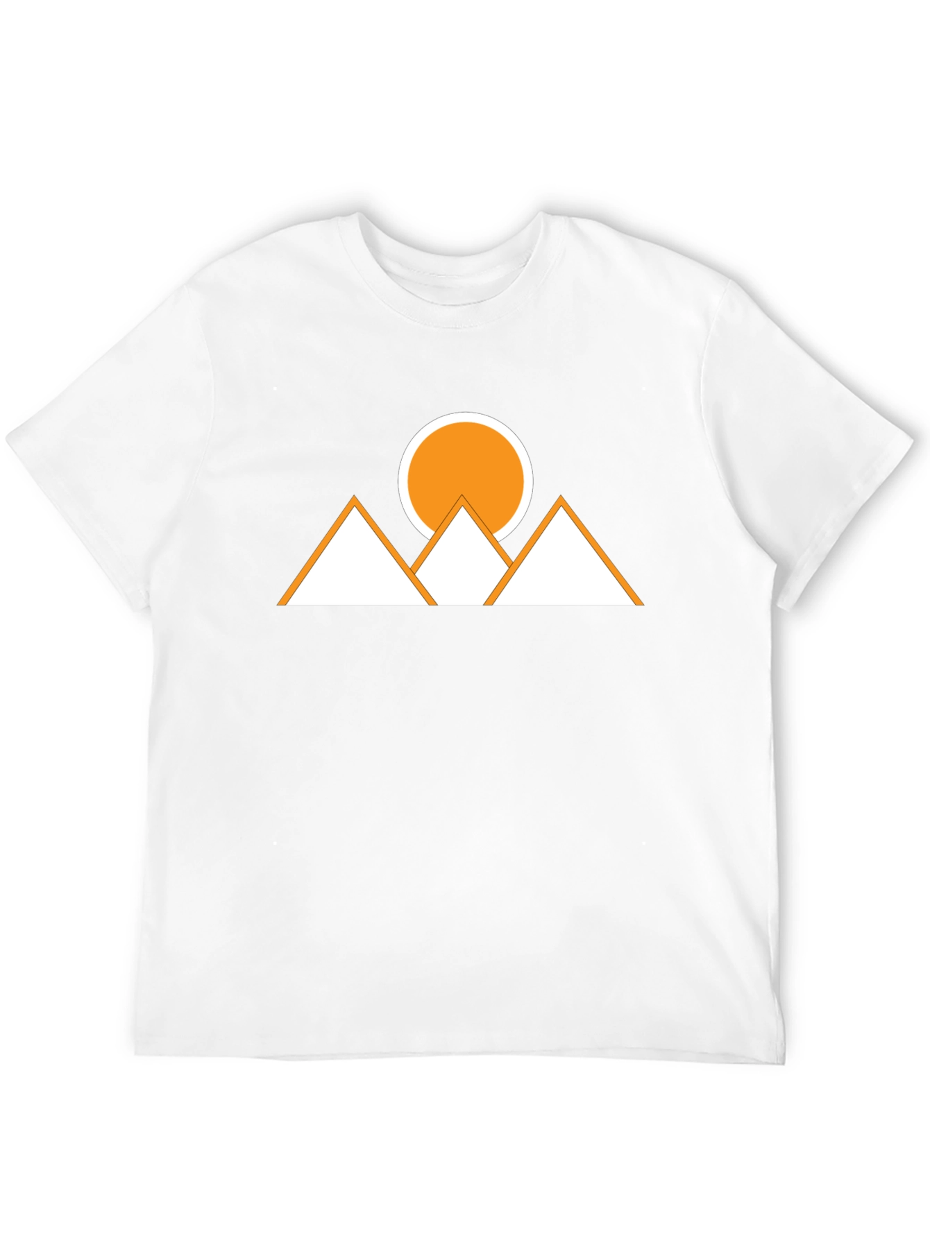 Geometric Mountains & Sun Graphic Tee