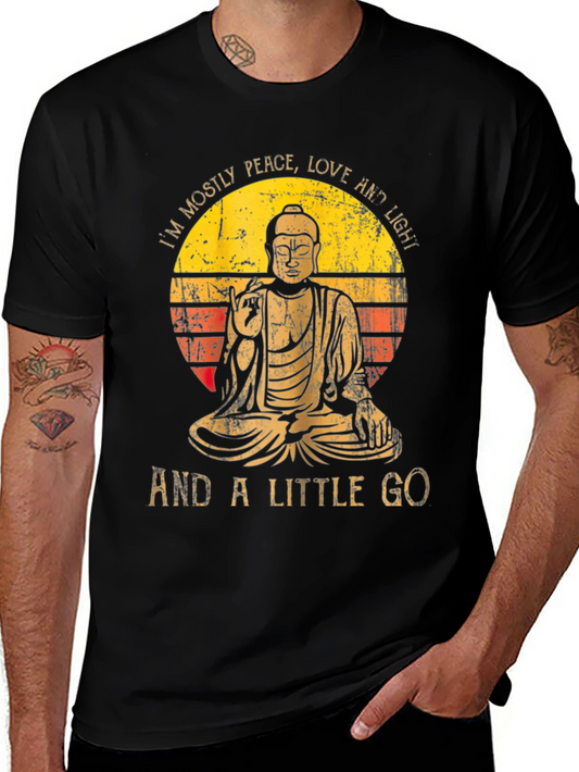 Peace Love & Light Buddha Graphic Tee