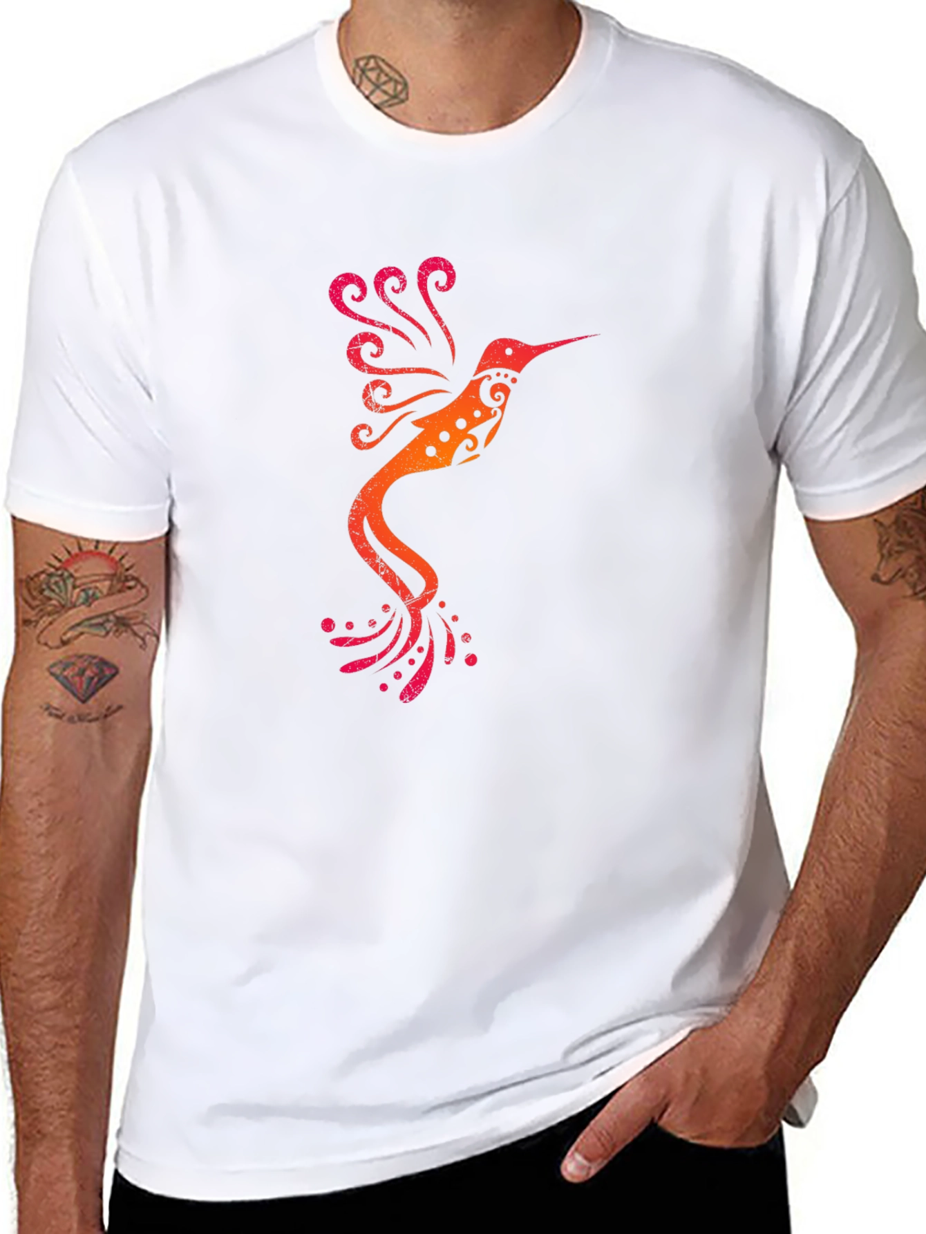 Hummingbird Graphic Tee - Stylish Comfort