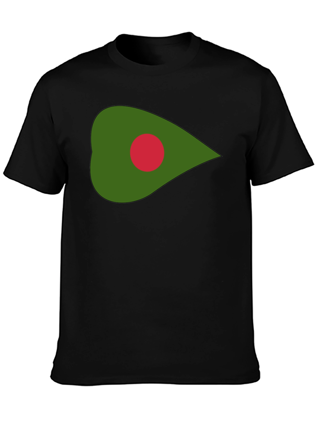 Bangladesh Flag Graphic Tee - Black