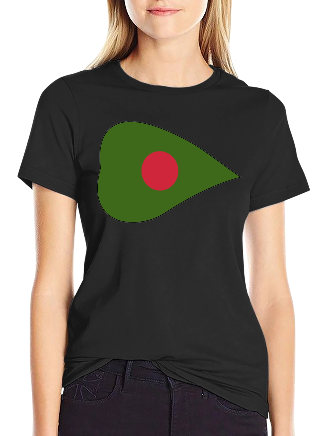 Bangladesh Flag Graphic Tee - Black