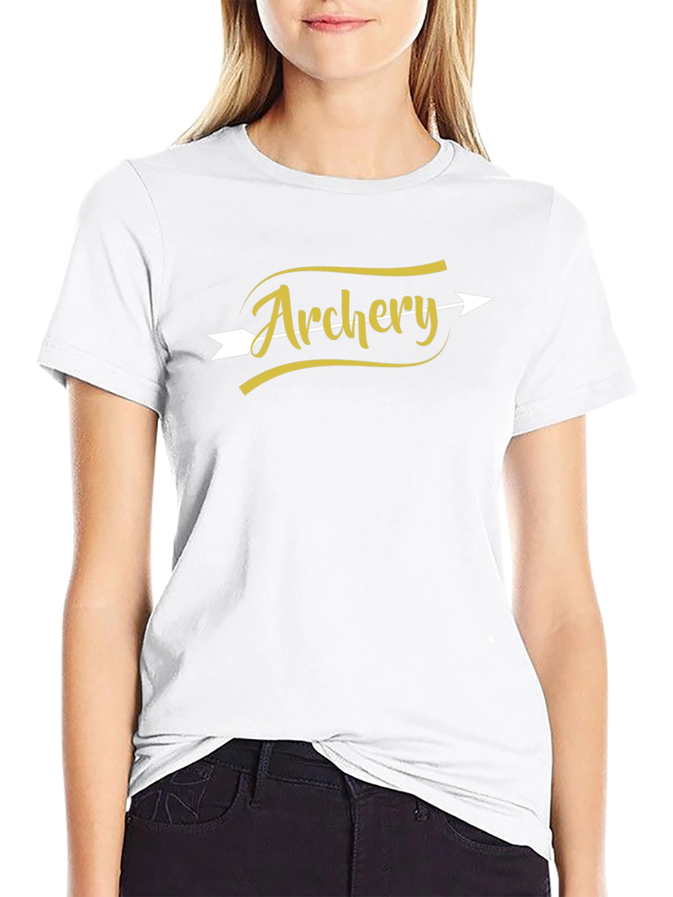 Archery Arrow Graphic Tee - Black Cotton T-Shirt