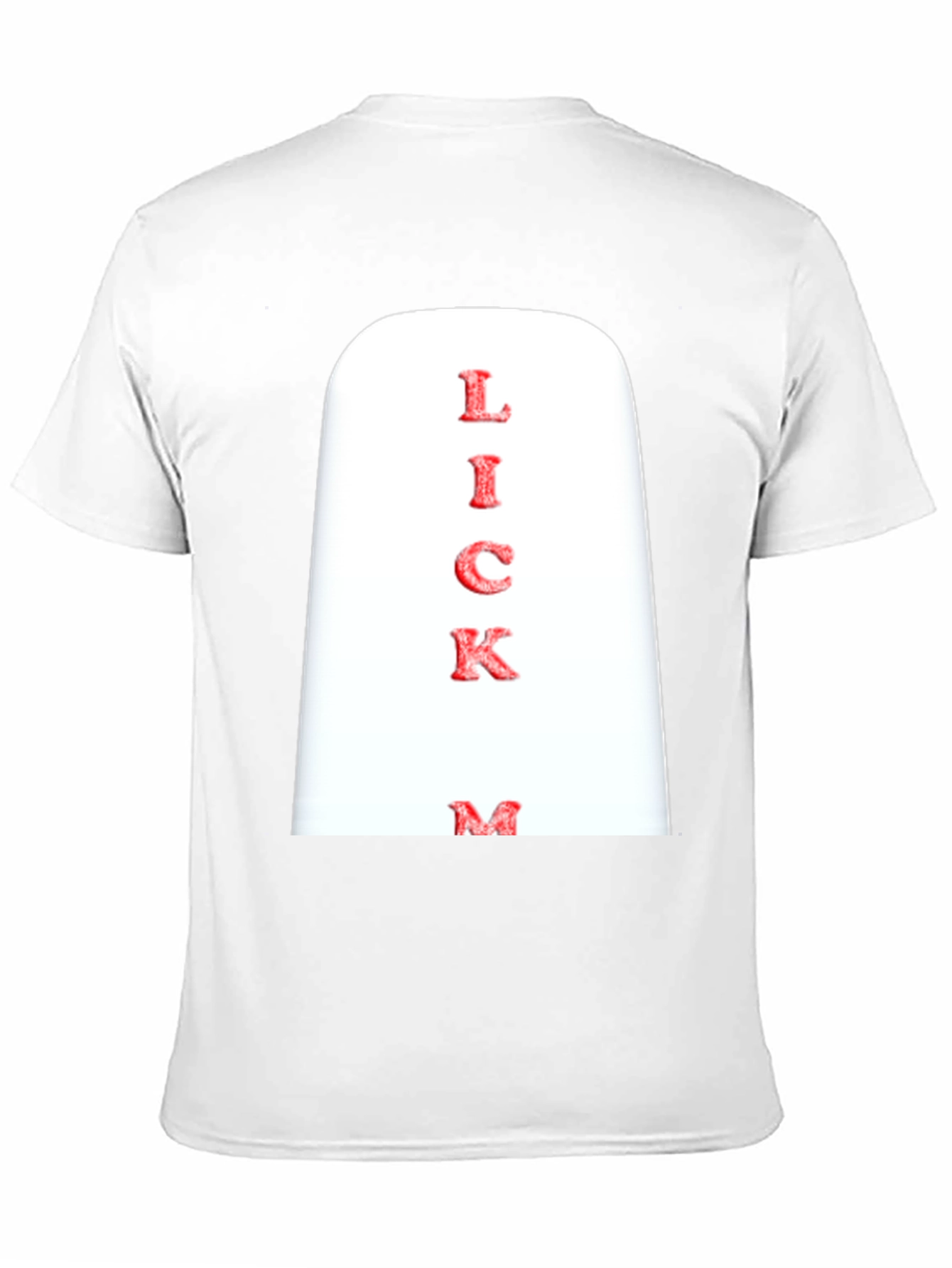 Novelty Lick Me Graphic Print Black T-Shirt