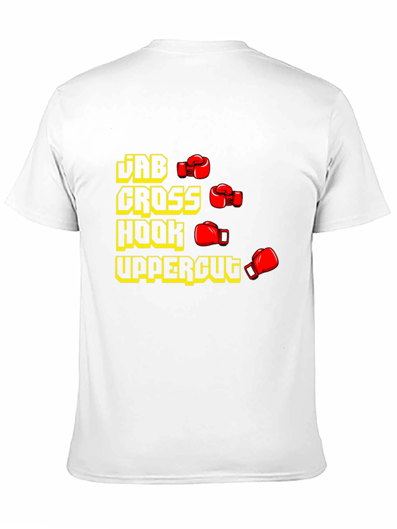 Boxing Punches Black T-Shirt: Jab Cross Hook Uppercut