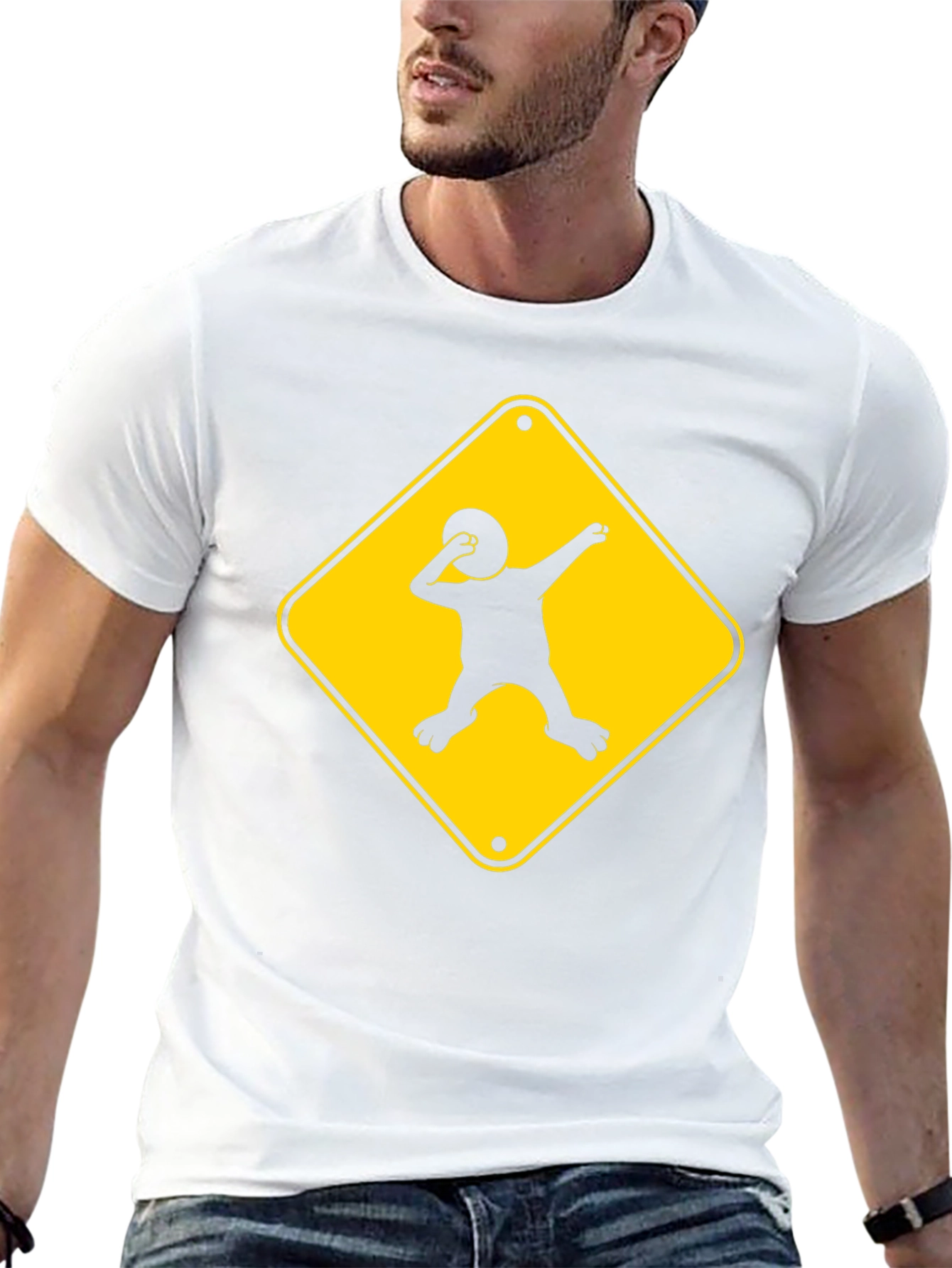 Dabbing Kid Road Sign T-Shirt - Black Cotton Tee