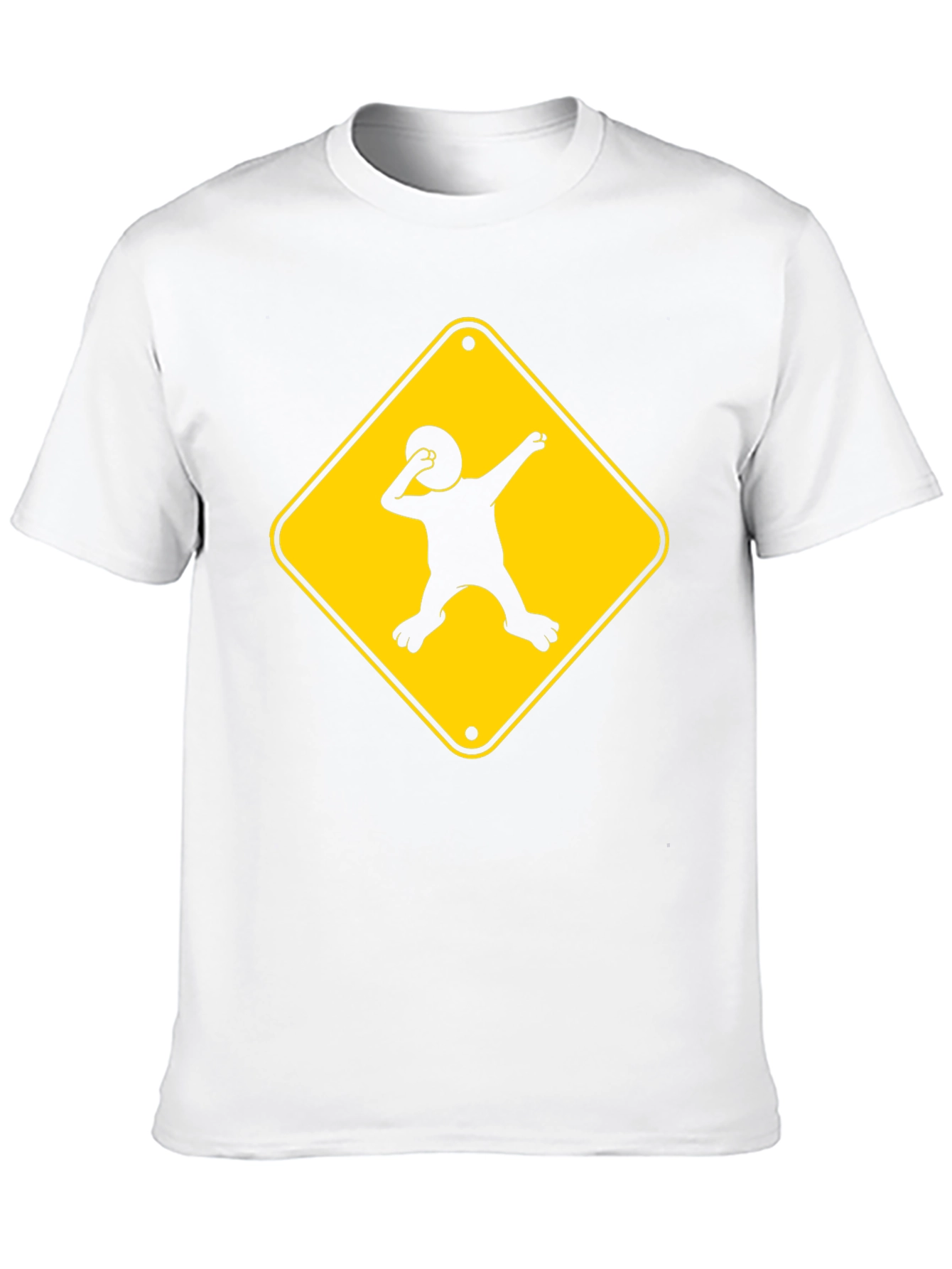 Dabbing Kid Road Sign T-Shirt - Black Cotton Tee