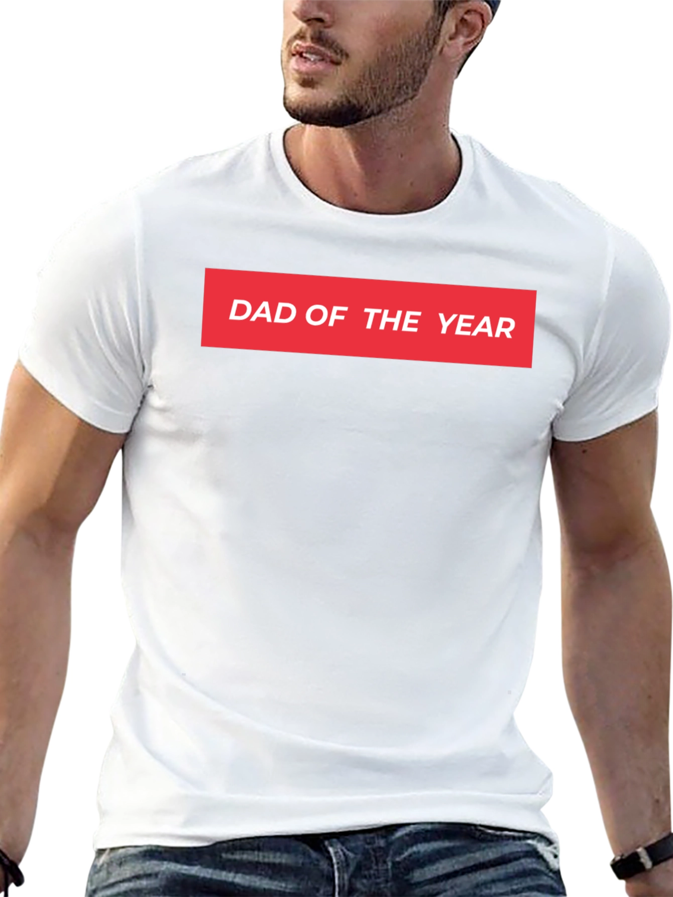 Dad of the Year T-Shirt - Black Graphic Tee