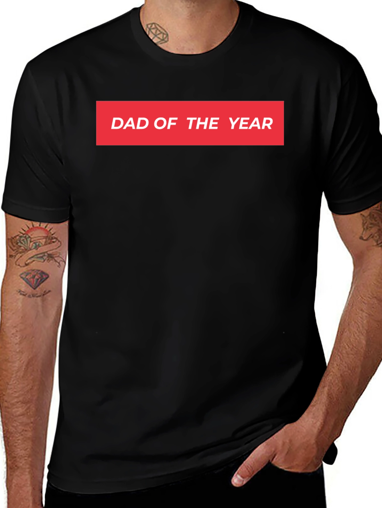 Dad of the Year T-Shirt - Black Graphic Tee