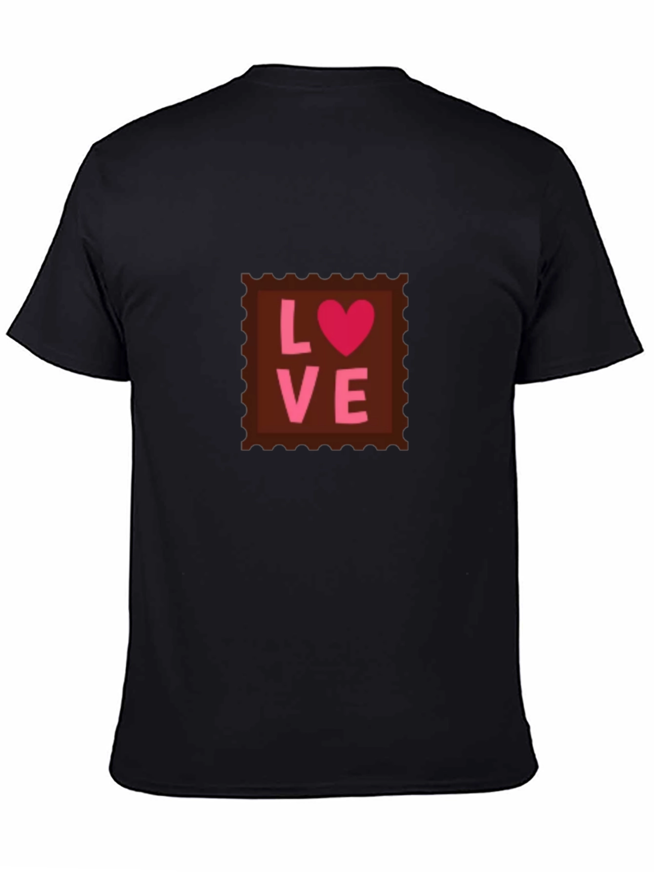 Love Stamp T-Shirt - Black Valentines Day Tee