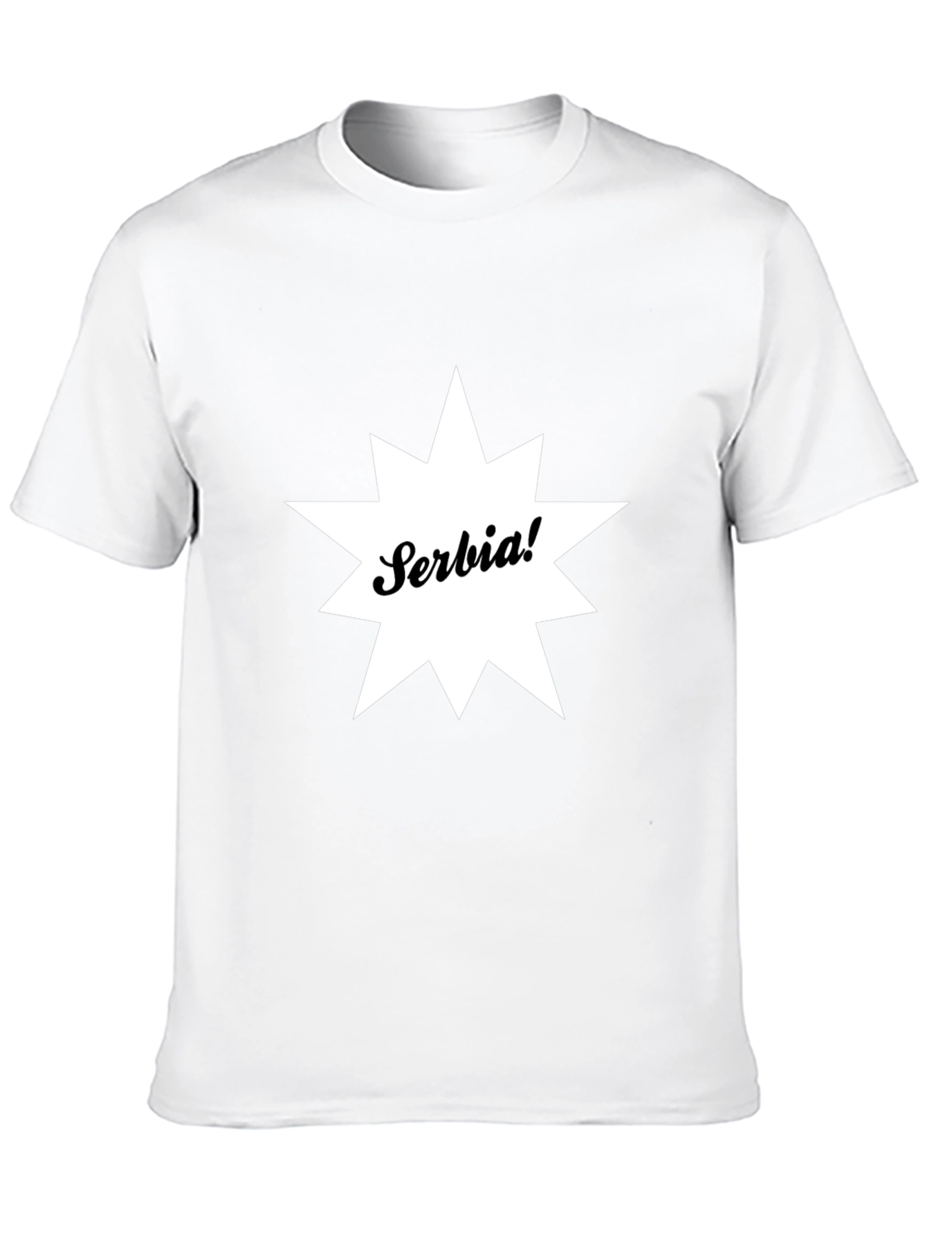 Serbia Graphic Tee - Black Cotton T-Shirt